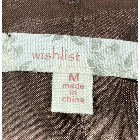 Wishlist size Medium Women’s Brown White Herringbone Quilted Wool Full Zip Vest - Picture 5 of 7